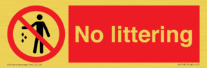 No littering